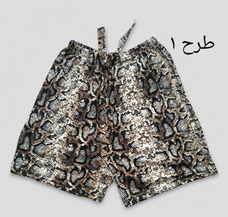 شورتک گیاهی طرحدار زنانه