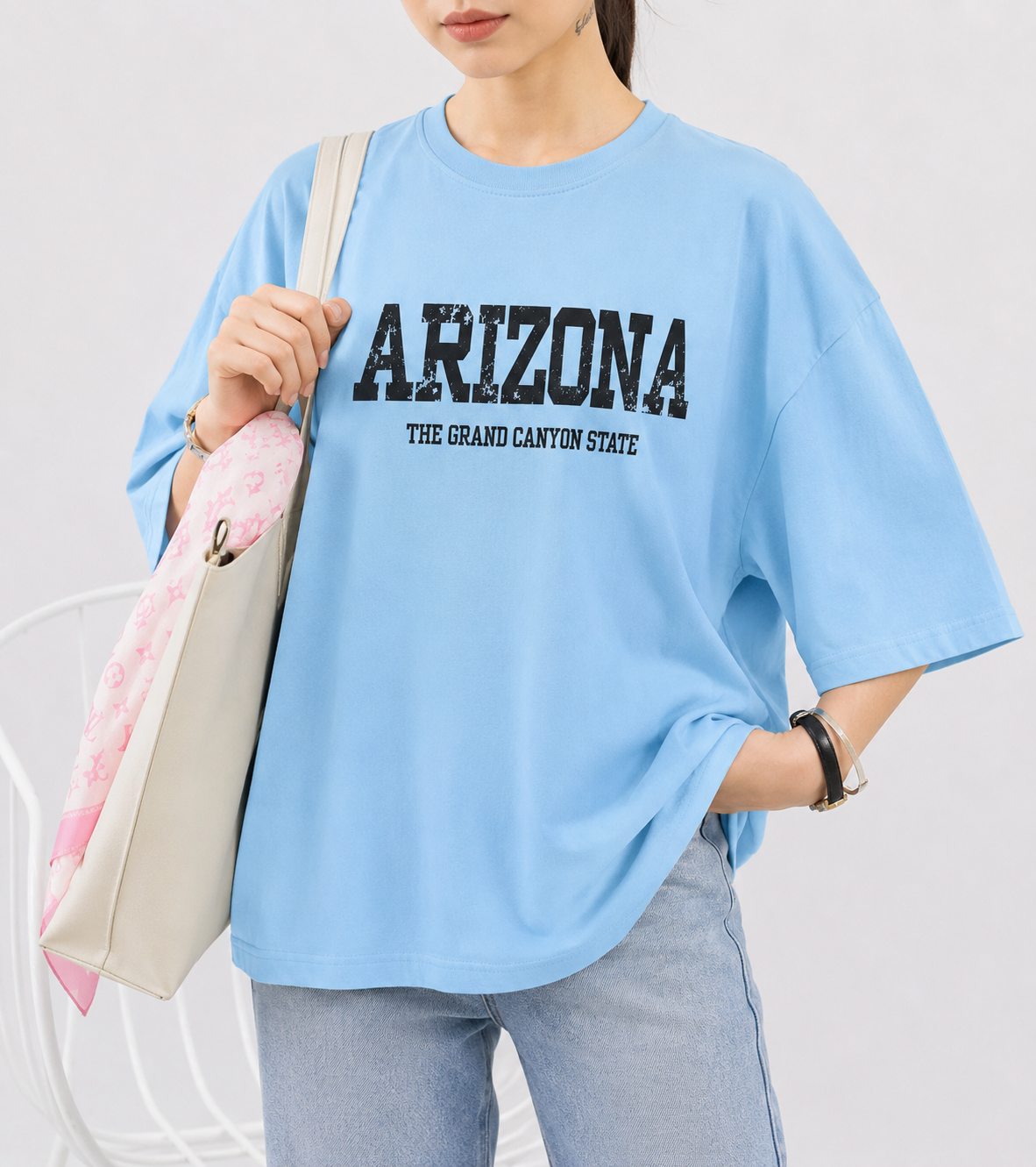 تیشرت باکسی پنبه چاپ Arizona