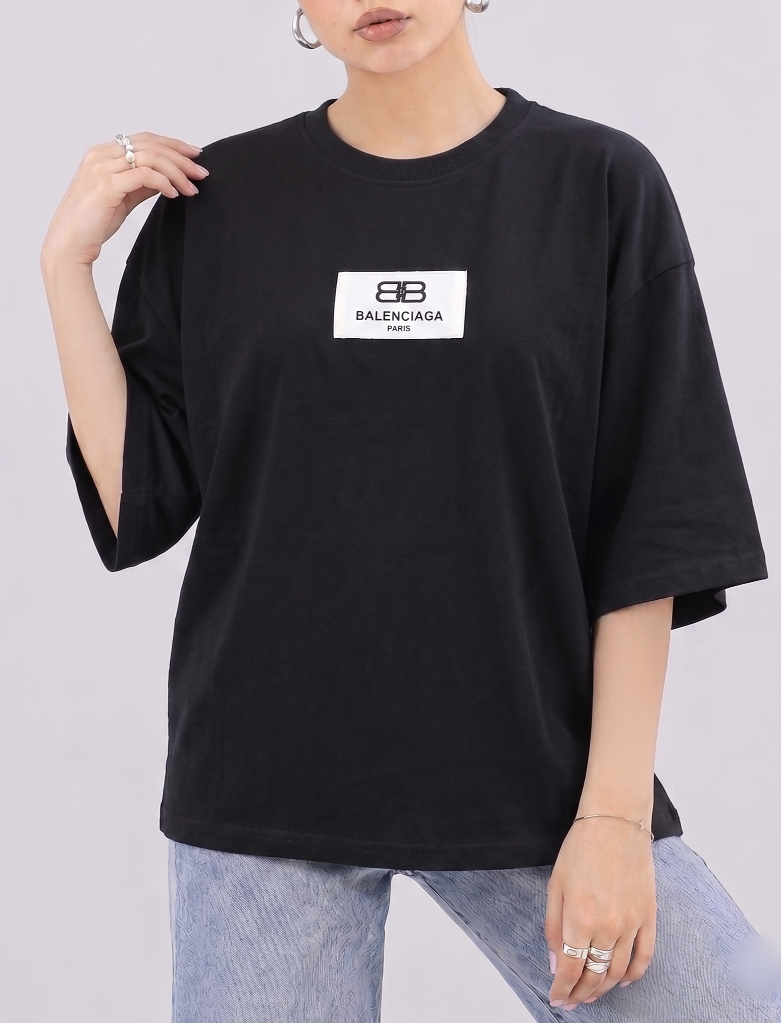 تیشرت باکسی آستین پاکتی Balenciaga