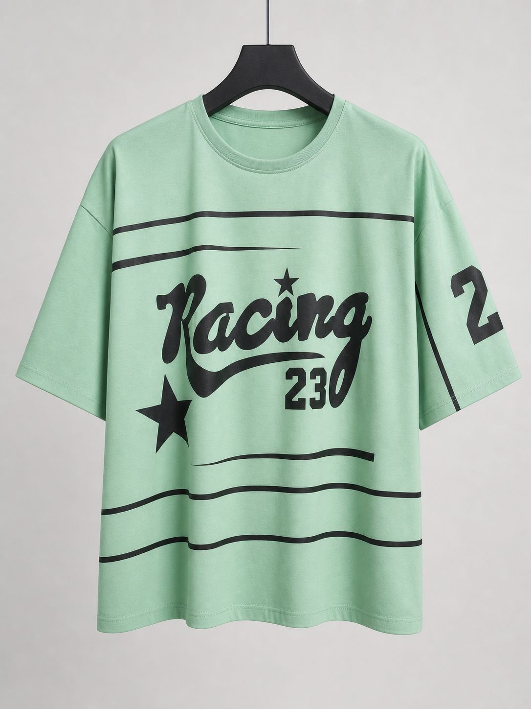 نمای 5 تیشرت باکسی‌ زنانه چاپ Racing