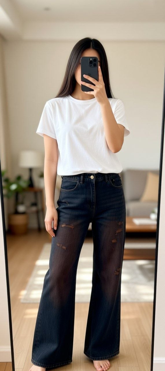 شلوار فلربگ جین زنانه طیف صورتی