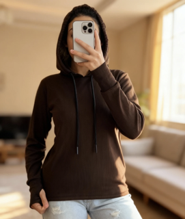 هودی کبریتی زنانه کلاه دار
