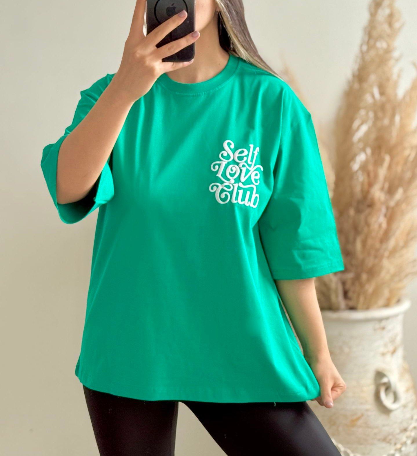 تیشرت باکسی چاپ Self love Club