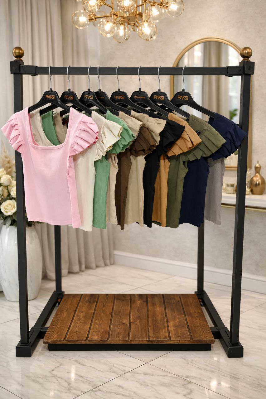 تیشرت آستین چین دار زنانه