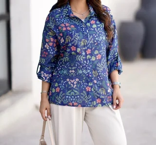 شومیز طرح گل زنانه